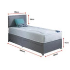 Single Divan Bed With Choice of Mattress - Headboard & Storage