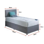 Single Divan Bed With Choice of Mattress - Headboard & Storage