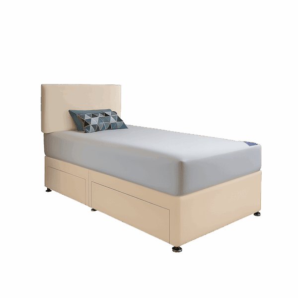 Single Divan Bed With Choice of Mattress - Headboard & Storage