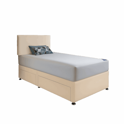 Single Divan Bed With Choice of Mattress - Headboard & Storage