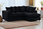 Dylan Plush Velvet 4 Seater Single Arm Left Right Hand Corner Sofa