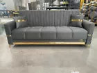 Turkish 3 Seater Ottoman Storage Sofa Bed Modern Luxury Bedroom with Cushions