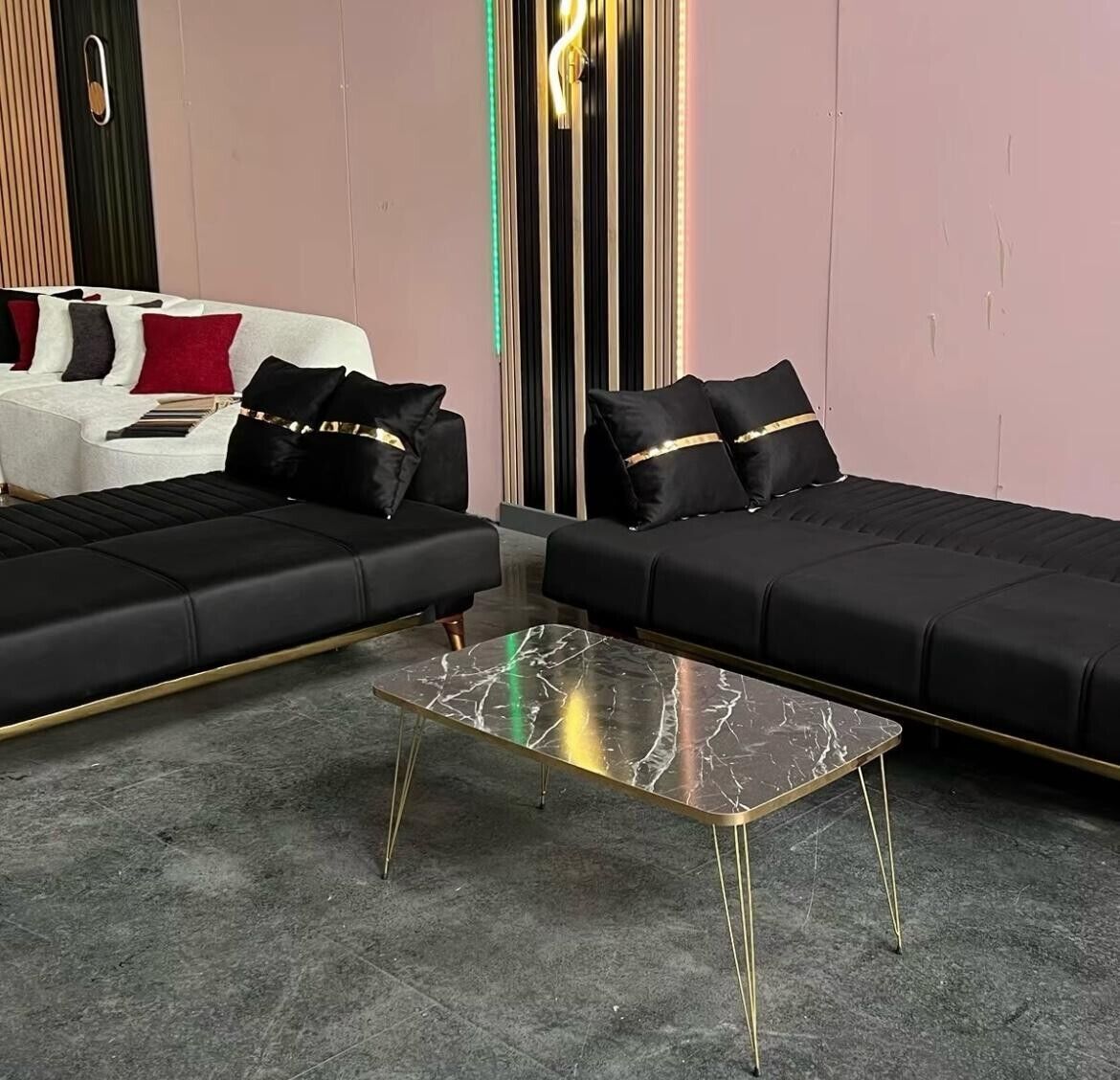 Turkish 3 Seater Ottoman Storage Sofa Bed Modern Luxury Bedroom with Cushions