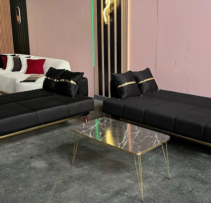 Turkish 3 Seater Ottoman Storage Sofa Bed Modern Luxury Bedroom with Cushions