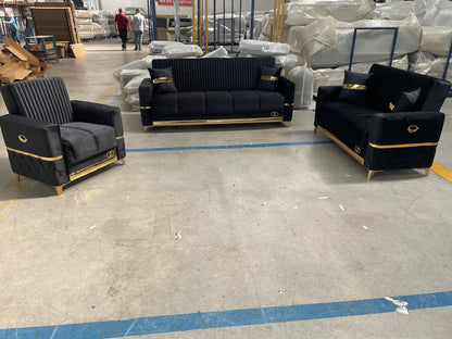 Turkish 3 Seater Ottoman Storage Sofa Bed Modern Luxury Bedroom with Cushions